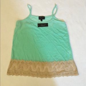 Lace trimmed camisole, size small.